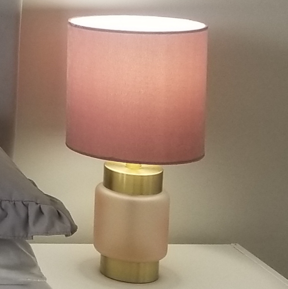 Pink gold lamp
